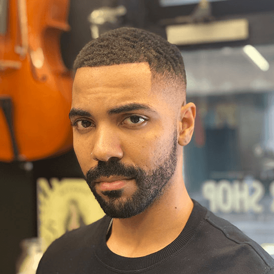 Classic cut with glasses